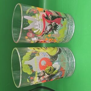 2007 Mcdonalds Shrek the 3rd glasses set of 2.